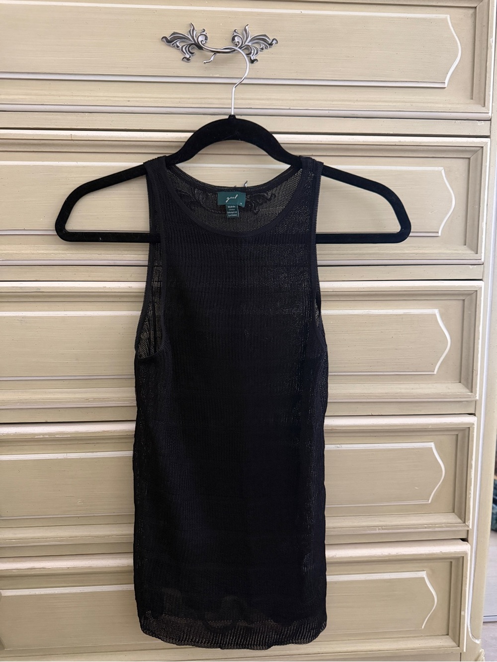 Geel Knit Sheer Tank Top